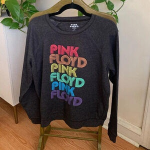 Lucky Brand Pink Floyd Dark Heather Grey Crewneck Sweatshirt Size M